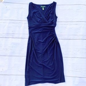 Lauren Ralph Lauren navy sleeveless dress